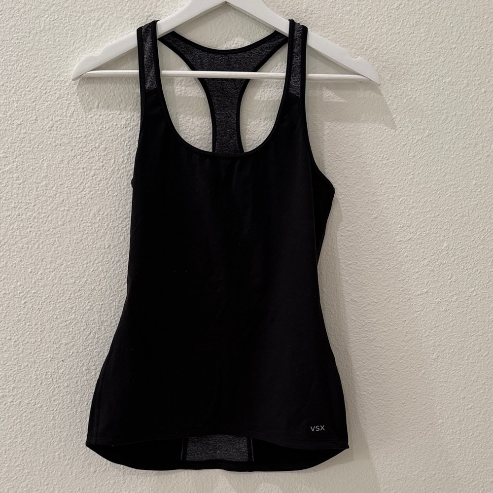 VICTORIA’S SECRET | NWOT VSX Sleek Black Racerback Work Out Tank Top Small